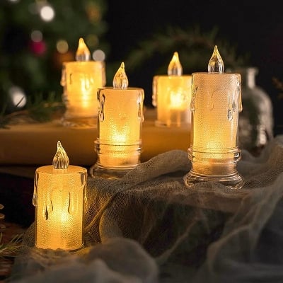 Picture of Decorative Battery Operated Candles: Large-Sized Home Accent - Warm White