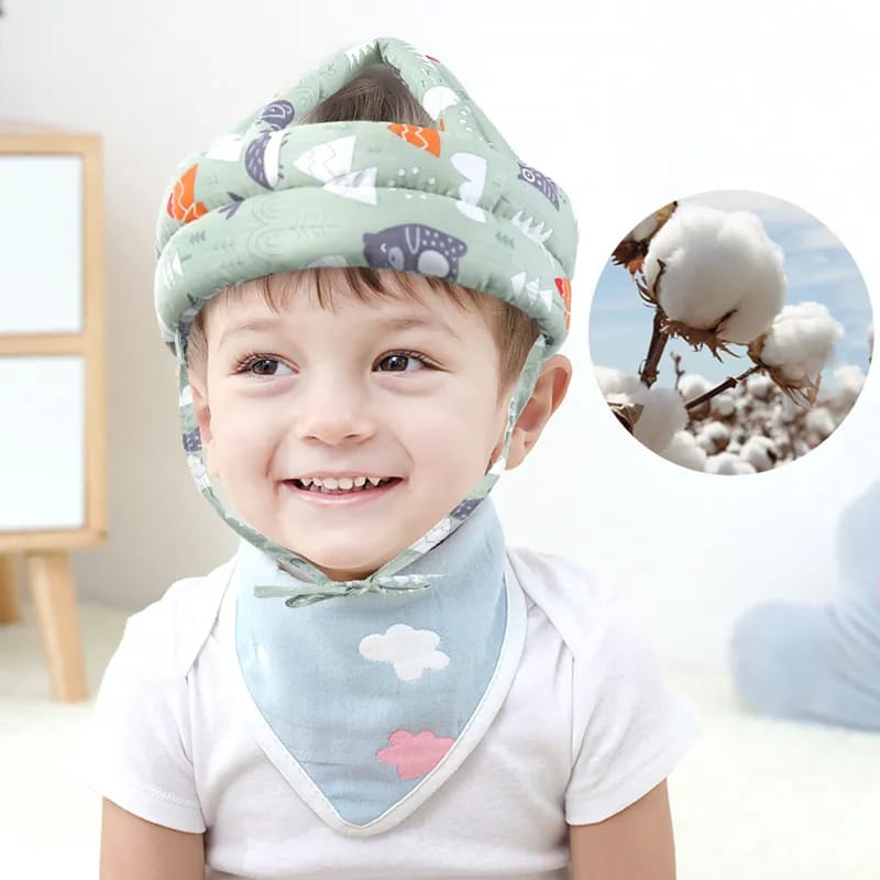 Picture of Toddler Anti-Fall Headgear Head Protection Hat Anti Collision Safety Helmet Cap - Multicolor