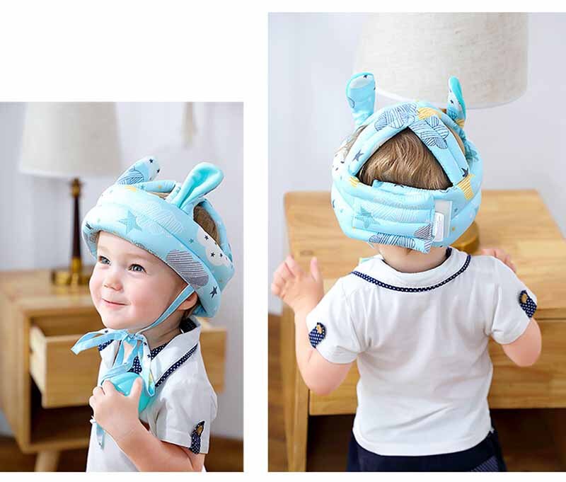Picture of Baby Adjustable Head Protection Hat Soft Safety Head Helmet For Walking Crawling Anti-fall Caps Protecter Baby Head Pillow - Multicolor