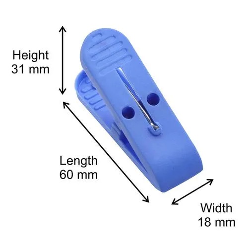 Picture of 12pcs set Plastic Peg Clips Clothespins Laundry Clothes Pins Large Spring New Colorful Clothespins Hook Laundry Clips Multipurpose Hangers Pegs - Multicolor