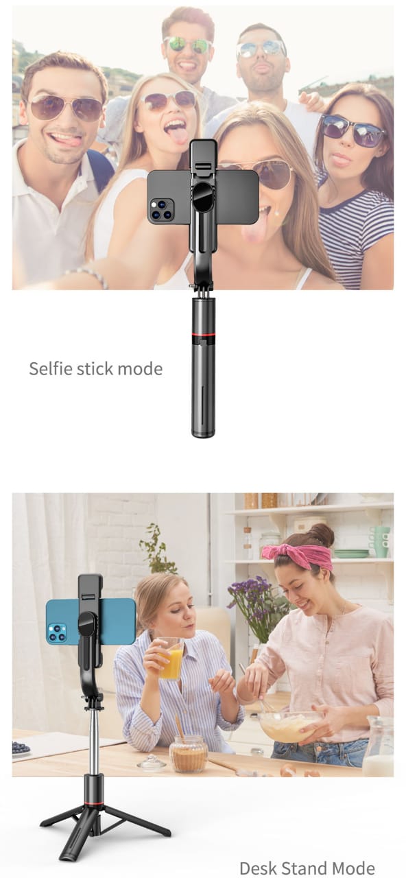 Picture of Enhanced Selfie Experience with L13D: Wireless Bluetooth Selfie Stick, 116cm Extended Tripod, Dual Fill Lights, and Remote Shutter for Live Broadcasting - Multicolor