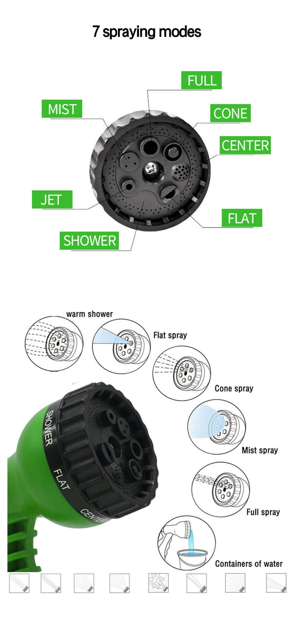 Picture of Convenient 100FT Garden Hose - Expandable, Flexible, and Equipped with a Spray Machine for Watering and Car Wash - EU Hose - Multicolor