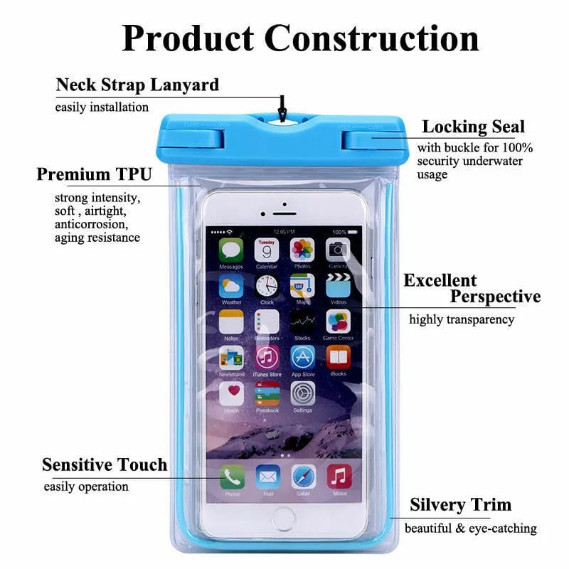 Picture of Waterproof Phone Bag for Diving and Swimming - Protect Your 6-Inch Mobile Underwater - 