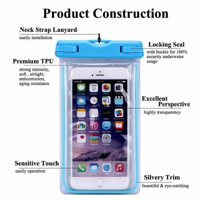 Picture of Waterproof Phone Bag for Diving and Swimming - Protect Your 6-Inch Mobile Underwater - 