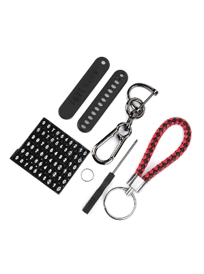 Picture of Unique Phone Number Keychain for Anti-Loss Security - Multicolor