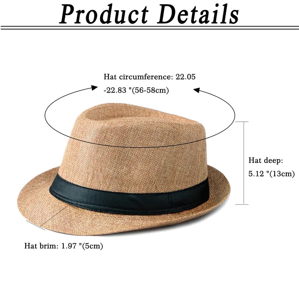 Picture of Short Brim Straw Fedora: Floral Summer Hat for Men and Women - Trilby Cuban Sun Panama Cap - Multicolor,Int: One size