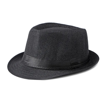 Picture of Short Brim Straw Fedora: Floral Summer Hat for Men and Women - Trilby Cuban Sun Panama Cap - Multicolor,Int: One size
