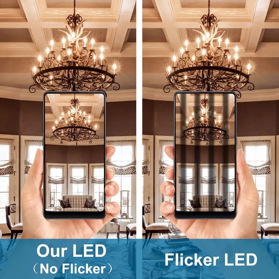 Picture of Pack of 10 Dimmable Amber Glass LED Bulbs - E14 Base - 4W Filament - Warm White