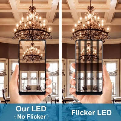 Picture of Pack of 10 Dimmable Amber Glass LED Bulbs - E14 Base - 4W Filament - Warm White