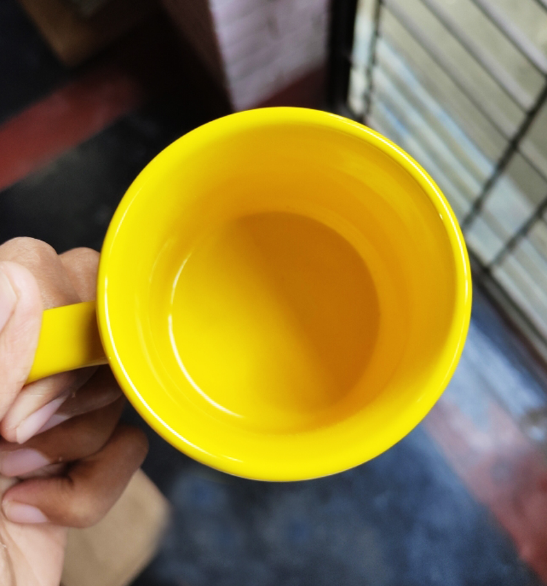 Picture of 1Pcs Emoji Coffee Mug - Single Yellow Cup for Coffee, Tea, Water, Milk - Great Gift Option - Yellow