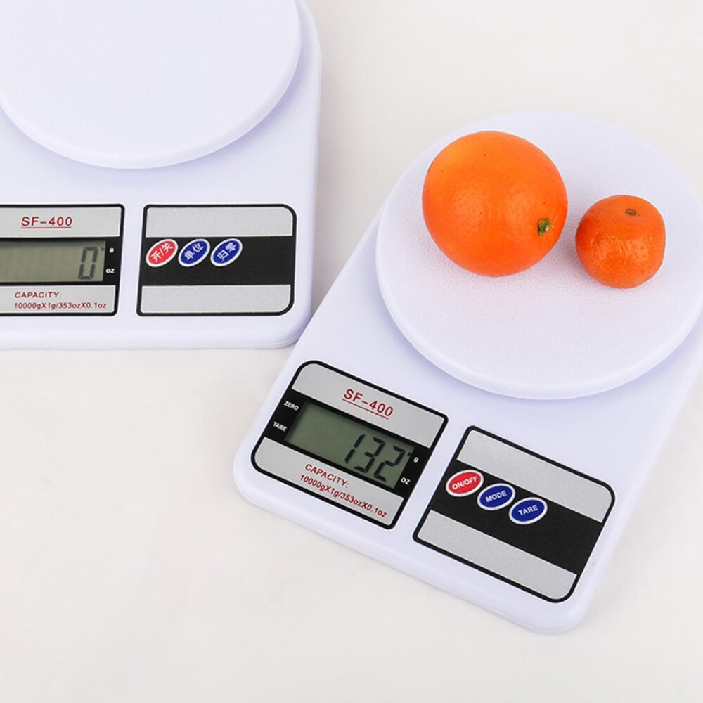 Picture of Kitchen Scale - 5KG / 5000g Electronic Digital Scales with LCD Display, Precise Weight Measurement for Food, Home, Office, and Mail Room - White