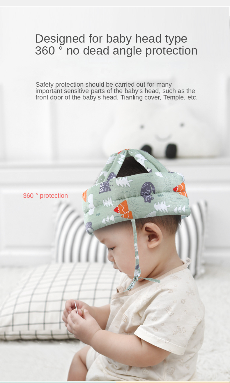 Picture of Adjustable Baby Safety Helmet - Head Protection Caps for Crawling and Walking - Multicolor