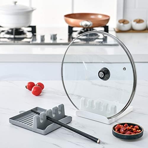 Picture of Kitchen Organizer Rack - Spoon Rest Holder for Spoons, Forks, Spatulas, and Pot Lids - Multicolor