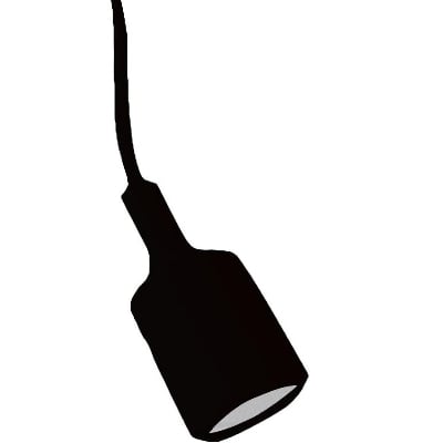 Picture of Silicone Pendant Lamp Holder with E27 Base for DIY Pendant Lighting (BLACK only) - Multicolor