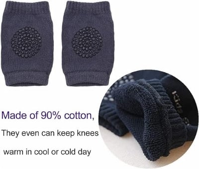 Picture of 1 pair (2 Pcs) Toddler Safety Walking Knee Pads and Leg Warmers Unisex Baby Elbow Kneepads for Babies, Toddlers, Infants, Boys, Girls, Kids - 