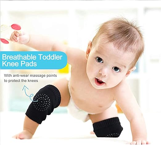 Picture of 1 pair (2 Pcs) Toddler Safety Walking Knee Pads and Leg Warmers Unisex Baby Elbow Kneepads for Babies, Toddlers, Infants, Boys, Girls, Kids - 