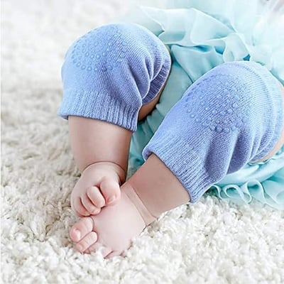 Picture of 1 pair (2 Pcs) Toddler Safety Walking Knee Pads and Leg Warmers Unisex Baby Elbow Kneepads for Babies, Toddlers, Infants, Boys, Girls, Kids - 