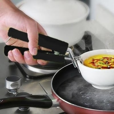 Picture of Stainless Steel Pot Clamp Plate Bowl Clip Gripper for Hot Dishes, Microwaves - Multicolor