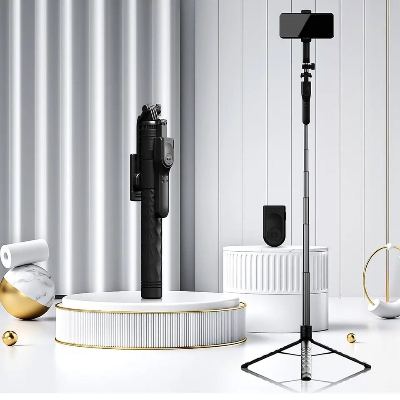 Picture of 175cm Tripod Selfie Stick with Bluetooth Remote for Smartphone & Camera Live Stream Vlogger - Black