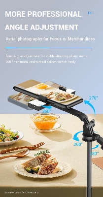 Picture of 175cm Tripod Selfie Stick with Bluetooth Remote for Smartphone & Camera Live Stream Vlogger - Black