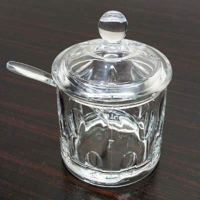 Picture of Jam Jar Acrylic Clear Salt Sugar Kitchen Storage Container jar - CLEAR