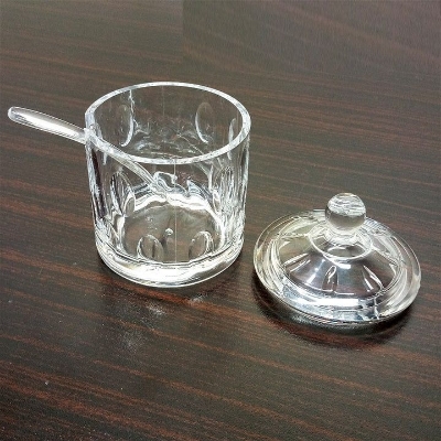 Picture of Jam Jar Acrylic Clear Salt Sugar Kitchen Storage Container jar - CLEAR