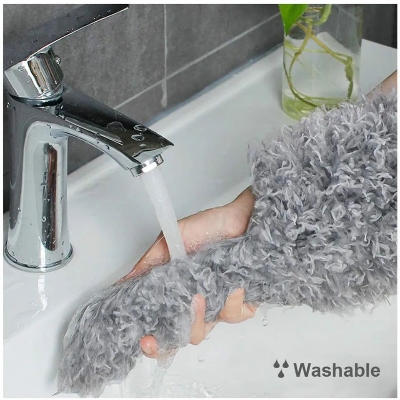 Picture of Dusting Brush for Cleaning and Dusting Feather Duster 9.5 feet - Grey