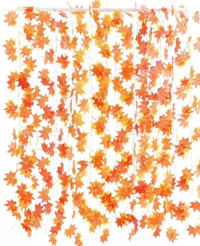 Picture of Versatile Artificial Flower Silk Foliage for Home, Garden, and Event Decorations (7.5 Feet Long) - Gold