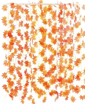 Picture of Versatile Artificial Flower Silk Foliage for Home, Garden, and Event Decorations (7.5 Feet Long) - Gold