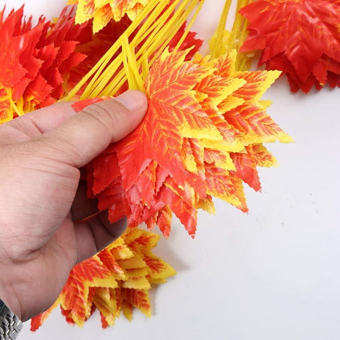 Picture of Versatile Artificial Flower Silk Foliage for Home, Garden, and Event Decorations (7.5 Feet Long) - Gold