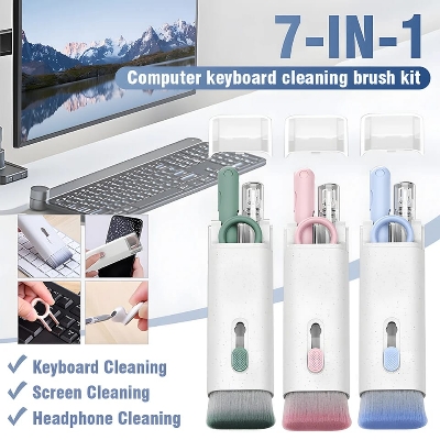 Picture of 7-in-1 Keyboard Cleaning Tools Kit: The Essential Cleaning Tool for Keyboard and Earphones - Multicolor