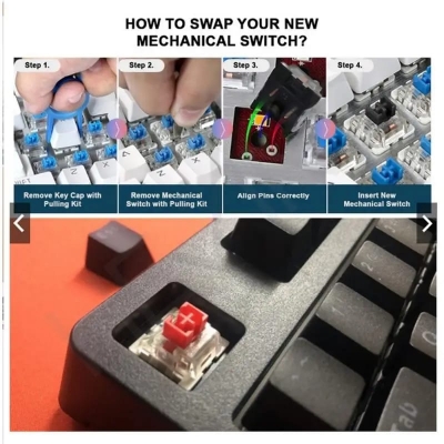 Picture of 7-in-1 Keyboard Cleaning Tools Kit: The Essential Cleaning Tool for Keyboard and Earphones - Multicolor