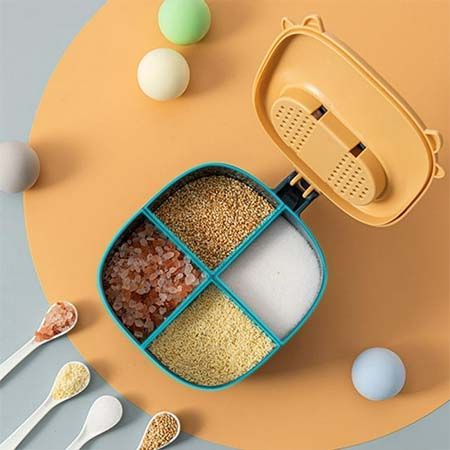 Picture of 1 Set Ergonomic Spice Jars - Large Capacity, Easy Pouring - Easy Grip, Organized Kitchen - Multicolor