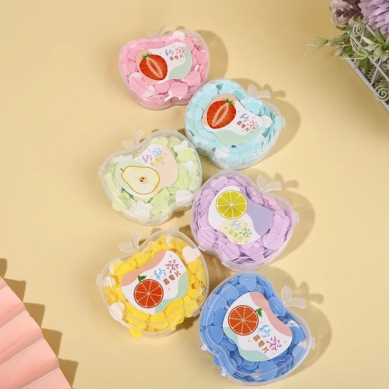 Picture of Portable Baby Skin Care Soap Sheets - Portable Hand Wash Sheets in Disposable Travel Box for Instant Skin Care Foaming Soaps - 
