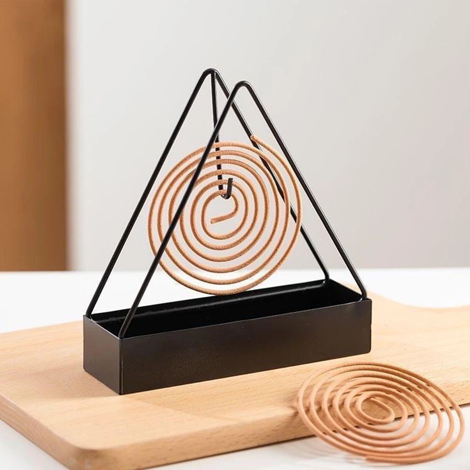 Picture of Summer Household Supplies: Creative Triangle Iron Mosquito Incense Holder - 1Pc - Multicolor