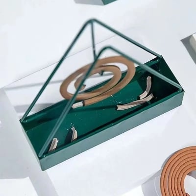 Picture of Summer Household Supplies: Creative Triangle Iron Mosquito Incense Holder - 1Pc - Multicolor