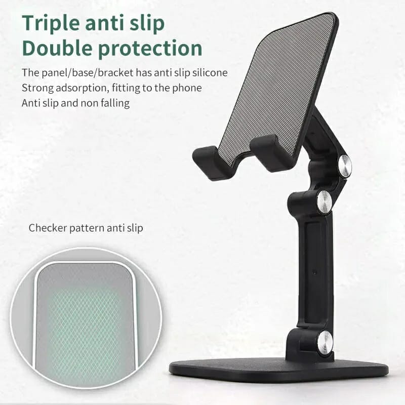 Picture of Adjustable Cell Phone Stand - Three Sections Foldable Desk Holder for Smartphone and Tablet - Flexible Desktop Solution - Multicolor
