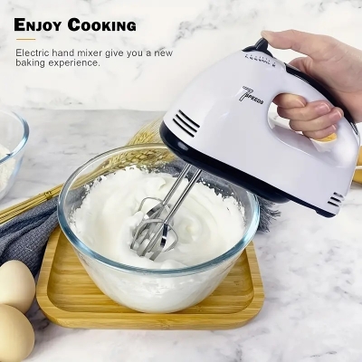 Picture of Handheld Kitchen Appliance - 7-Speed Electric Mixer for Baking, Cooking & Desserts (110V, US Plug) - Multicolor