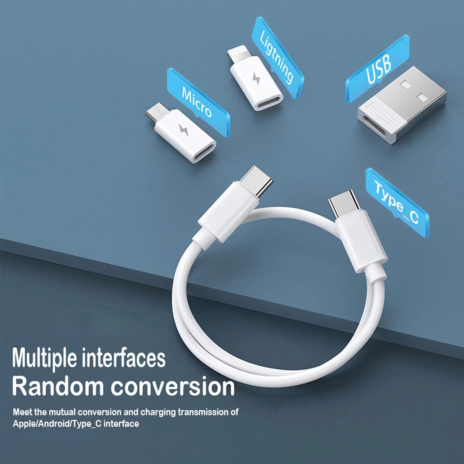 Picture of Portable Powerhouse: High-Capacity Storage Data Cable Set with Fast Charging - Android Compatible - Multicolor