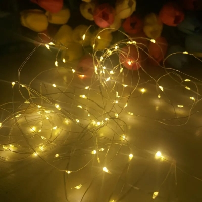Picture of Weeding Festival Party Lights - USB 30ft Fairy Lamp with Golden Waterproof LED Decor - Gold