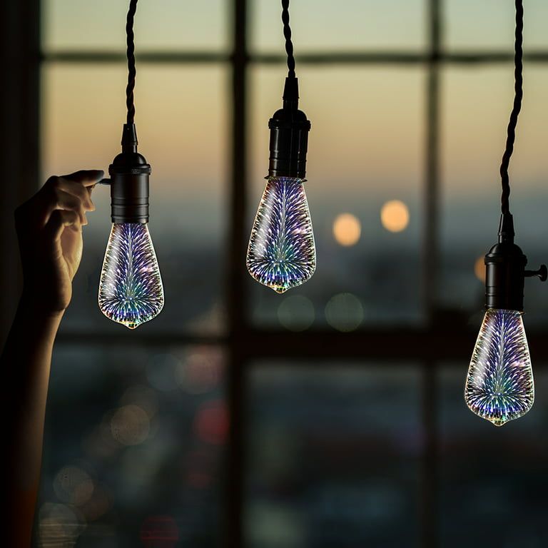 Picture of 3D Decorative LED Bulbs E27 4W ST64 (1PCS) - Multicolor