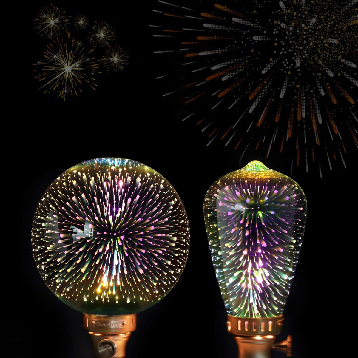 Picture of 3D Decorative LED Bulbs E27 4W ST64 (1PCS) - Multicolor