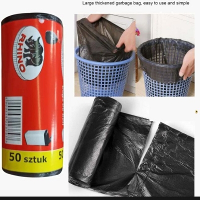 Picture of High Quality - Roll 50 pc 35 liter garbage bag - Black