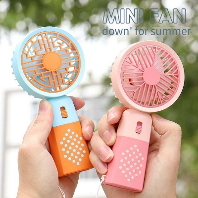 Picture of USB Charging Fan Portable Small Pocket Mini Handheld - Multicolor