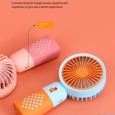 Picture of USB Charging Fan Portable Small Pocket Mini Handheld - Multicolor