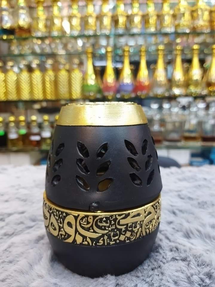 Picture of Arabic Color Block Incense Burner - Black