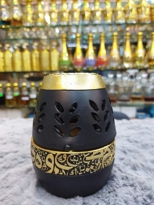 Picture of Arabic Color Block Incense Burner - Black