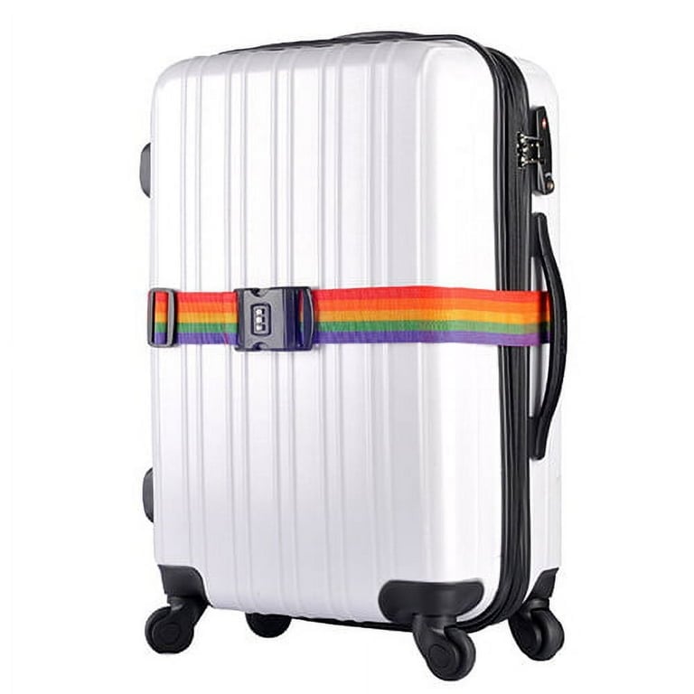Picture of Ludlz Luggage Strap Suitcase Straps Travel Belts Accessories Luggage Suitcase Secure Belt Strap Coded Lock Safe Nylon Packing Belt Password - Multicolor