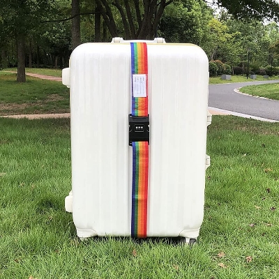Picture of Ludlz Luggage Strap Suitcase Straps Travel Belts Accessories Luggage Suitcase Secure Belt Strap Coded Lock Safe Nylon Packing Belt Password - Multicolor