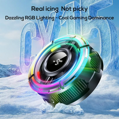 Picture of Memo CX15 Magnetic Phone Cooler Portable Semiconductor RGB Gaming Cooler for iPhone Android Mobile Phone Fast Cooling Magnetic